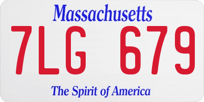 MA license plate 7LG679