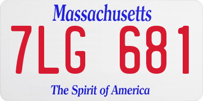 MA license plate 7LG681