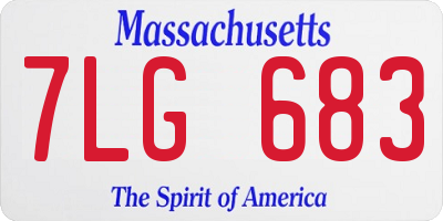 MA license plate 7LG683