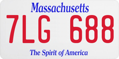 MA license plate 7LG688