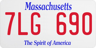 MA license plate 7LG690