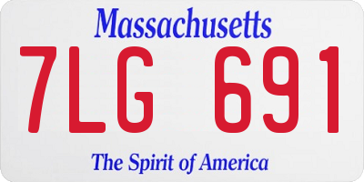 MA license plate 7LG691