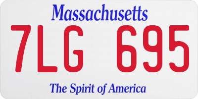 MA license plate 7LG695