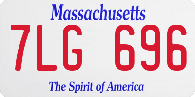 MA license plate 7LG696