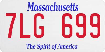 MA license plate 7LG699