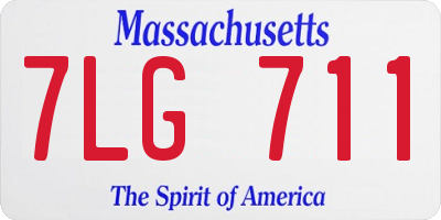 MA license plate 7LG711