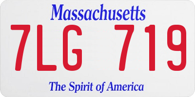 MA license plate 7LG719