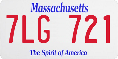 MA license plate 7LG721
