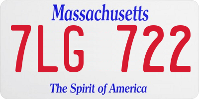 MA license plate 7LG722