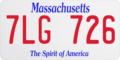 MA license plate 7LG726