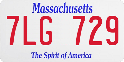 MA license plate 7LG729