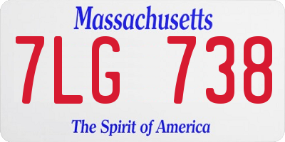 MA license plate 7LG738