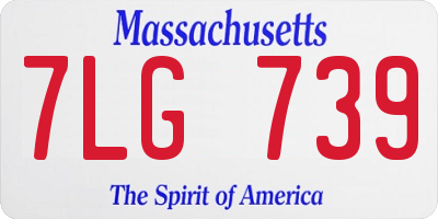 MA license plate 7LG739