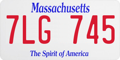 MA license plate 7LG745