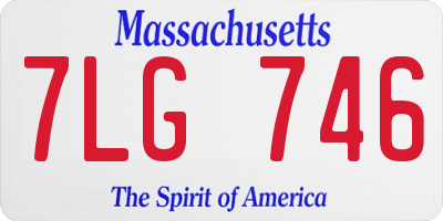 MA license plate 7LG746