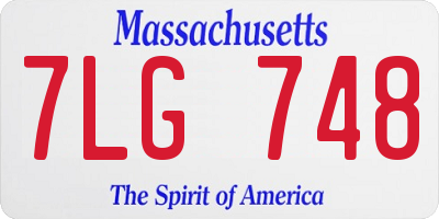 MA license plate 7LG748