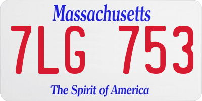MA license plate 7LG753