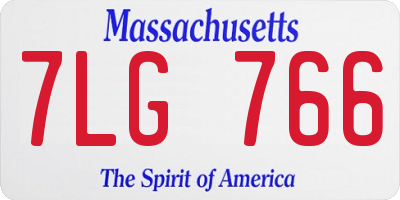 MA license plate 7LG766