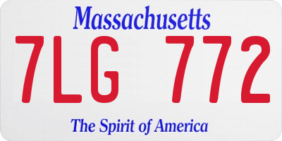 MA license plate 7LG772