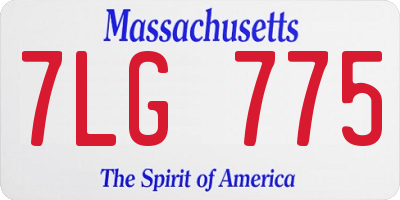 MA license plate 7LG775
