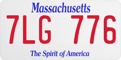 MA license plate 7LG776