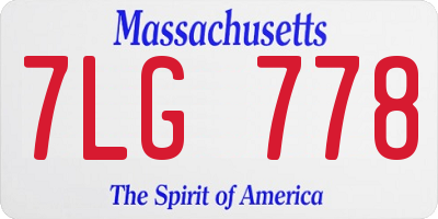 MA license plate 7LG778