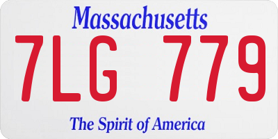 MA license plate 7LG779