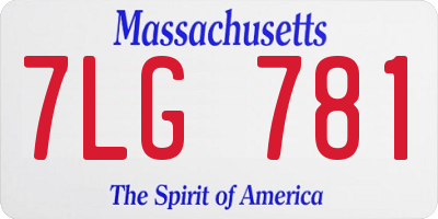 MA license plate 7LG781