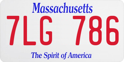 MA license plate 7LG786