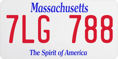 MA license plate 7LG788