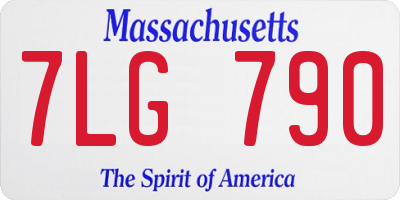 MA license plate 7LG790
