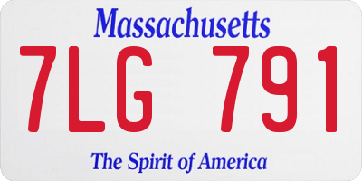 MA license plate 7LG791