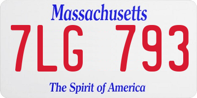MA license plate 7LG793