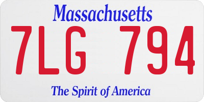 MA license plate 7LG794