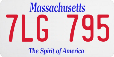 MA license plate 7LG795