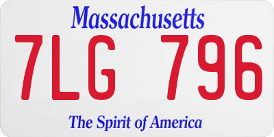MA license plate 7LG796