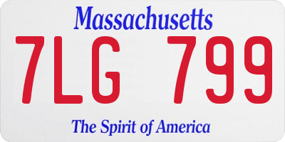 MA license plate 7LG799