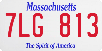MA license plate 7LG813