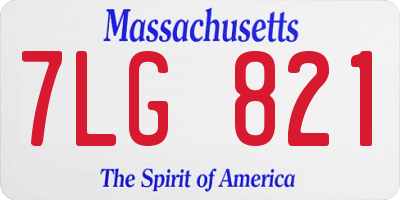 MA license plate 7LG821