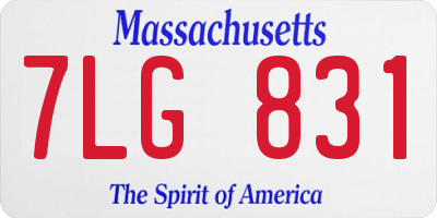 MA license plate 7LG831