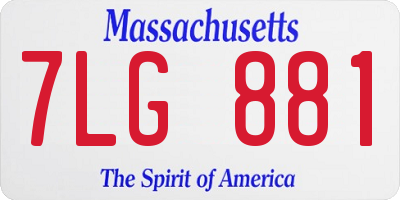 MA license plate 7LG881