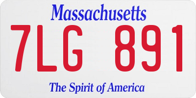 MA license plate 7LG891