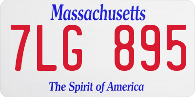 MA license plate 7LG895
