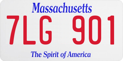 MA license plate 7LG901