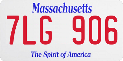 MA license plate 7LG906