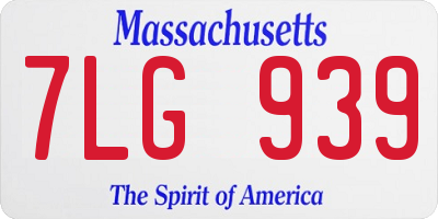 MA license plate 7LG939