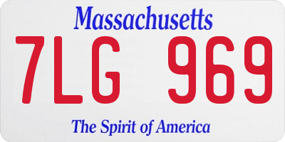 MA license plate 7LG969
