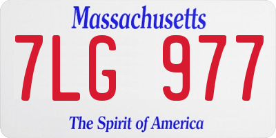 MA license plate 7LG977