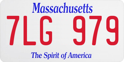MA license plate 7LG979