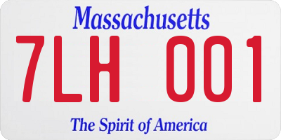 MA license plate 7LH001